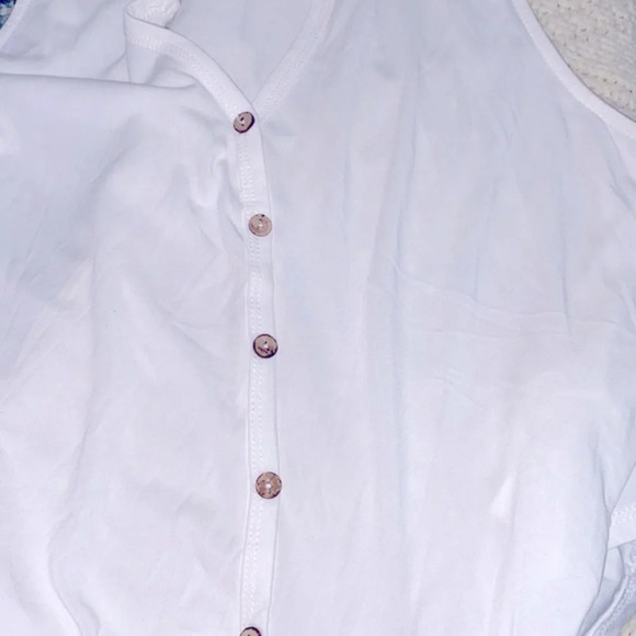 Blue Rain tie front sleeveless top size medium - Picture 6 of 6